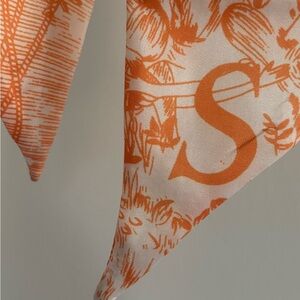 Orange Patterned Scarf